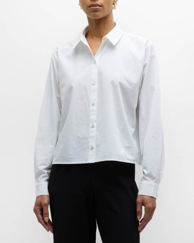 Button-Down Organic Cotton Poplin Shirt